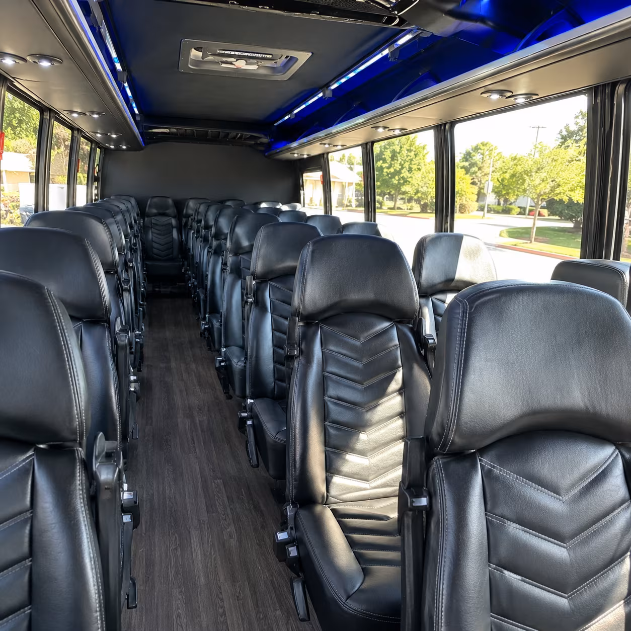cupertino 28 passenger minibus inside
