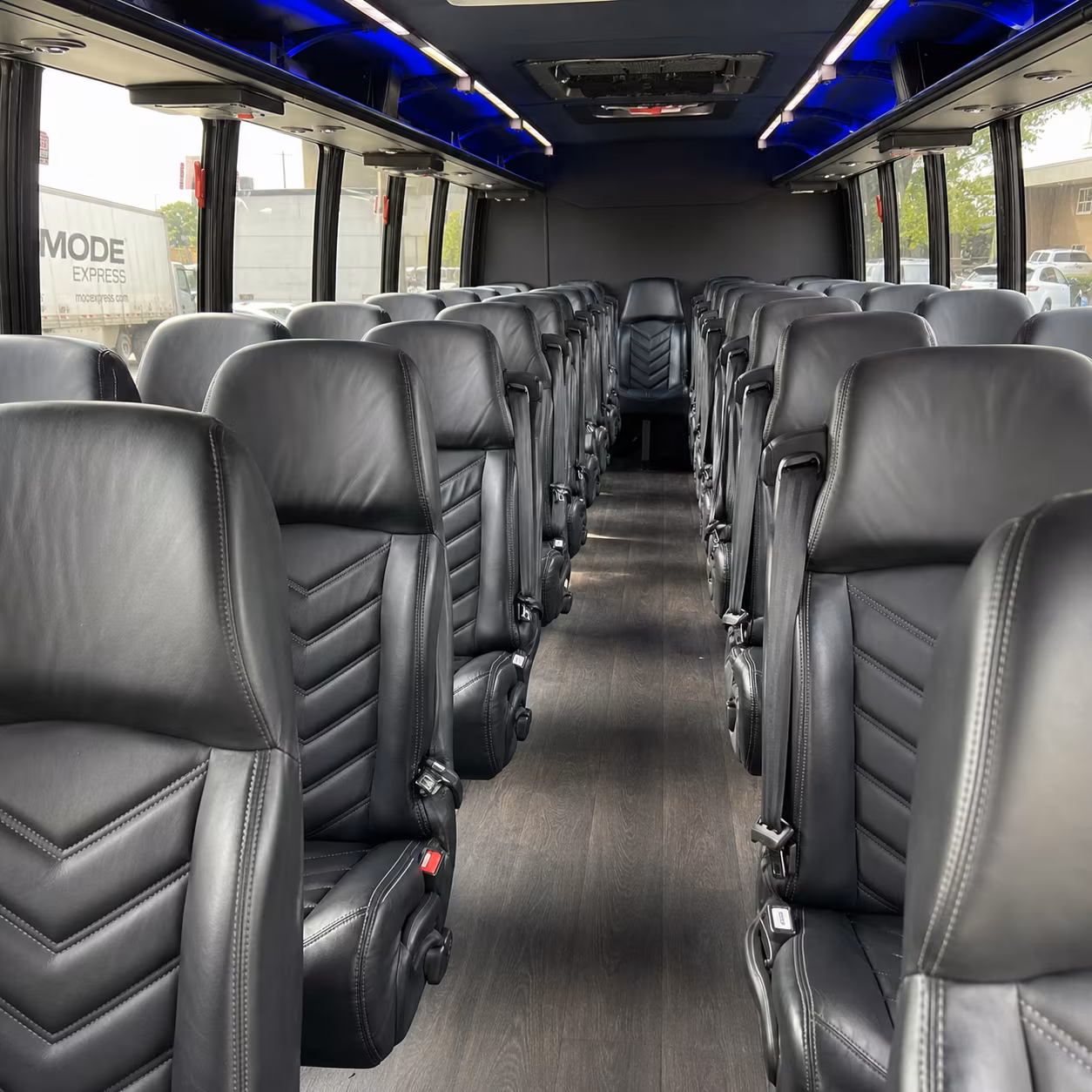 cupertino 30 passenger minibus interior