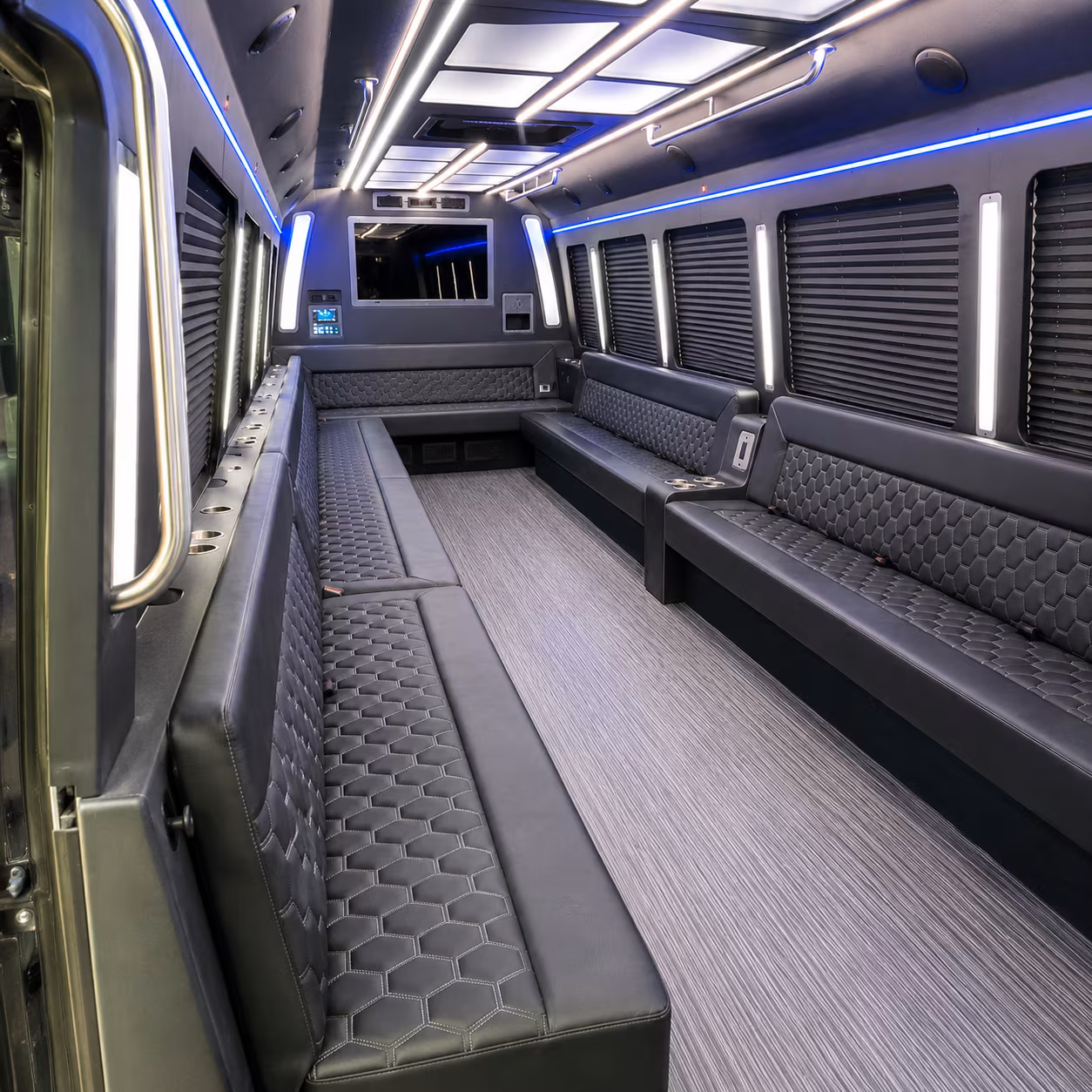 cupertino 40 passenger party bus interior
