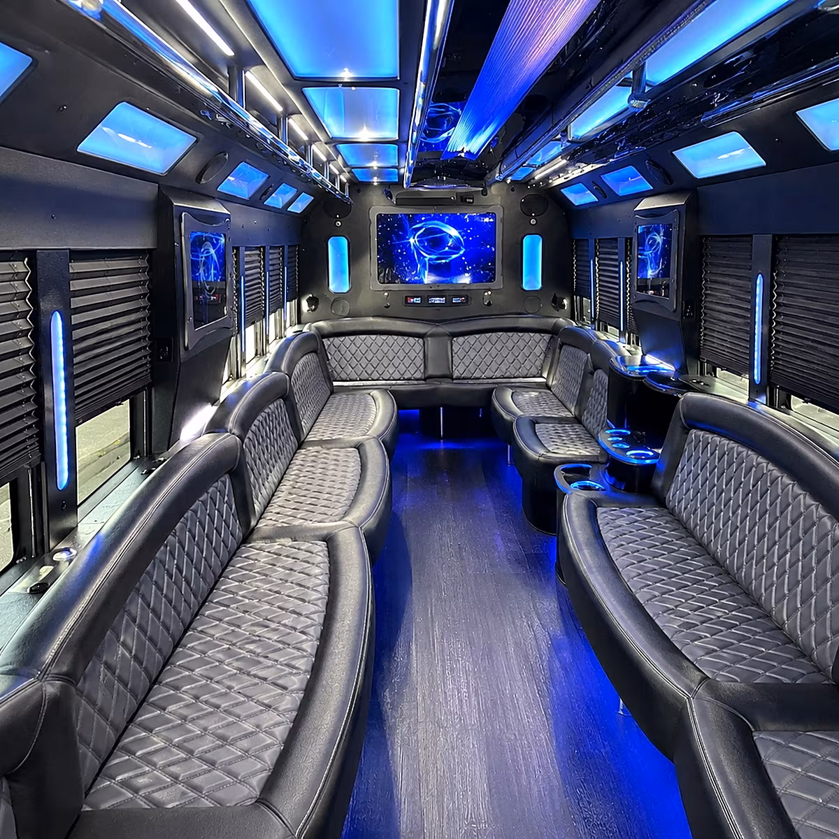 cupertino 50 passenger party bus interior
