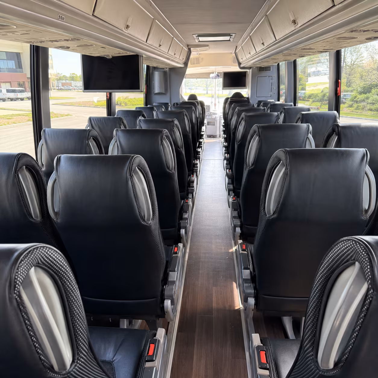 cupertino 56 passenger charter bus inside