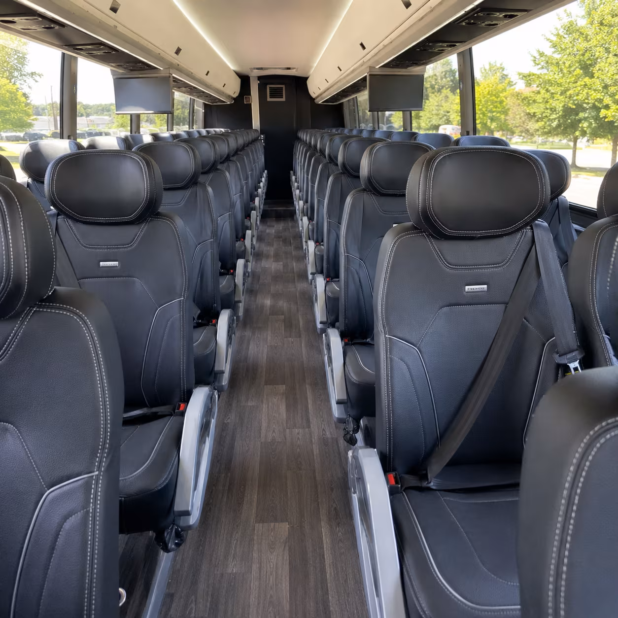 cupertino 56 passenger charter bus interior