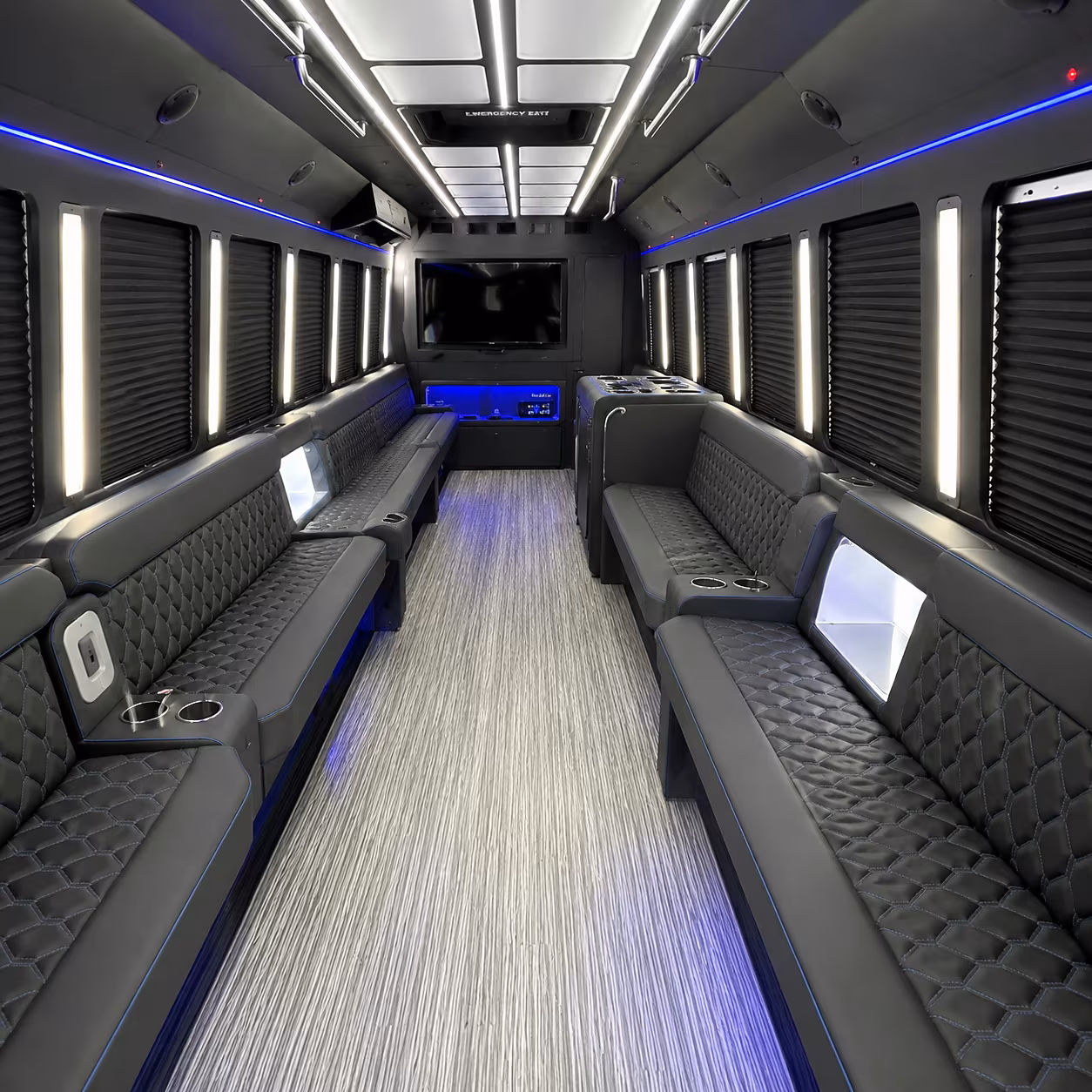 cupertino party bus rental interior